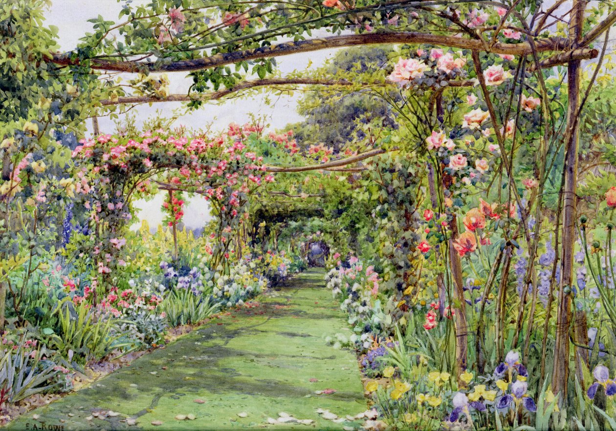 The Rose Pergola，Blackhurst House，Tunbridge Wells，Kent 作者 欧内斯特·亚瑟·罗