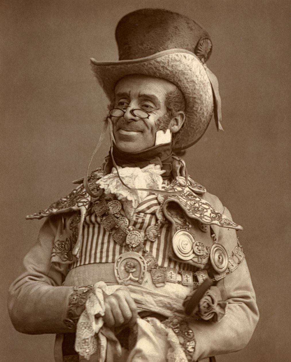 英国演员，喜剧演员和音乐厅演艺人员亚瑟·罗伯茨（Arthur Roberts），1888年 作者 欧内斯特·巴劳