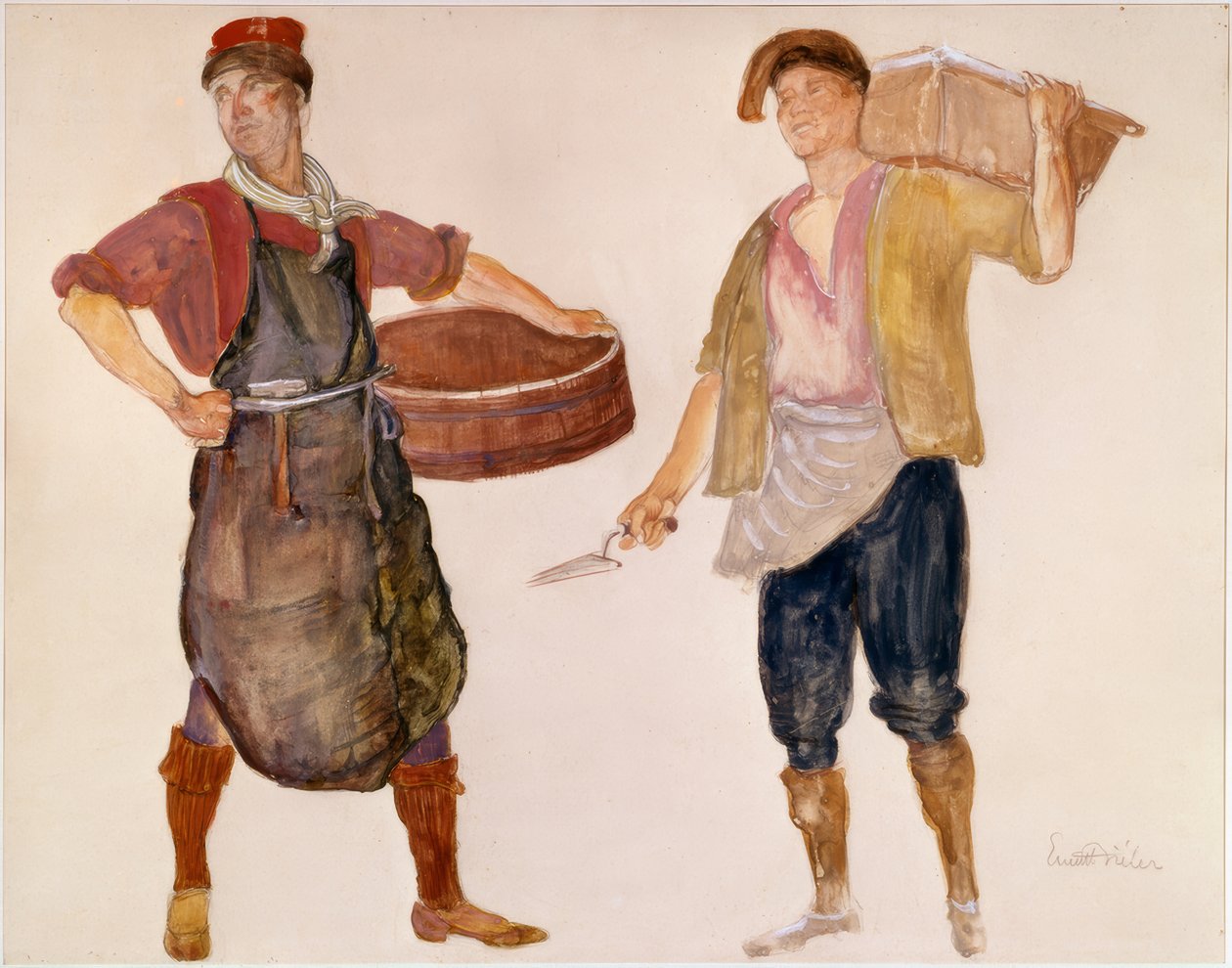 砌砖工和库珀 作者 欧内斯特·比勒（Ernest Bieler）