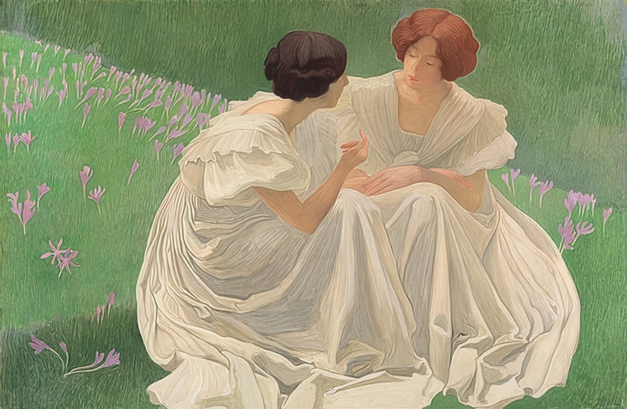 两种白色（Les Deux Blanches）。 1898年 作者 欧内斯特·比勒（Ernest Bieler）