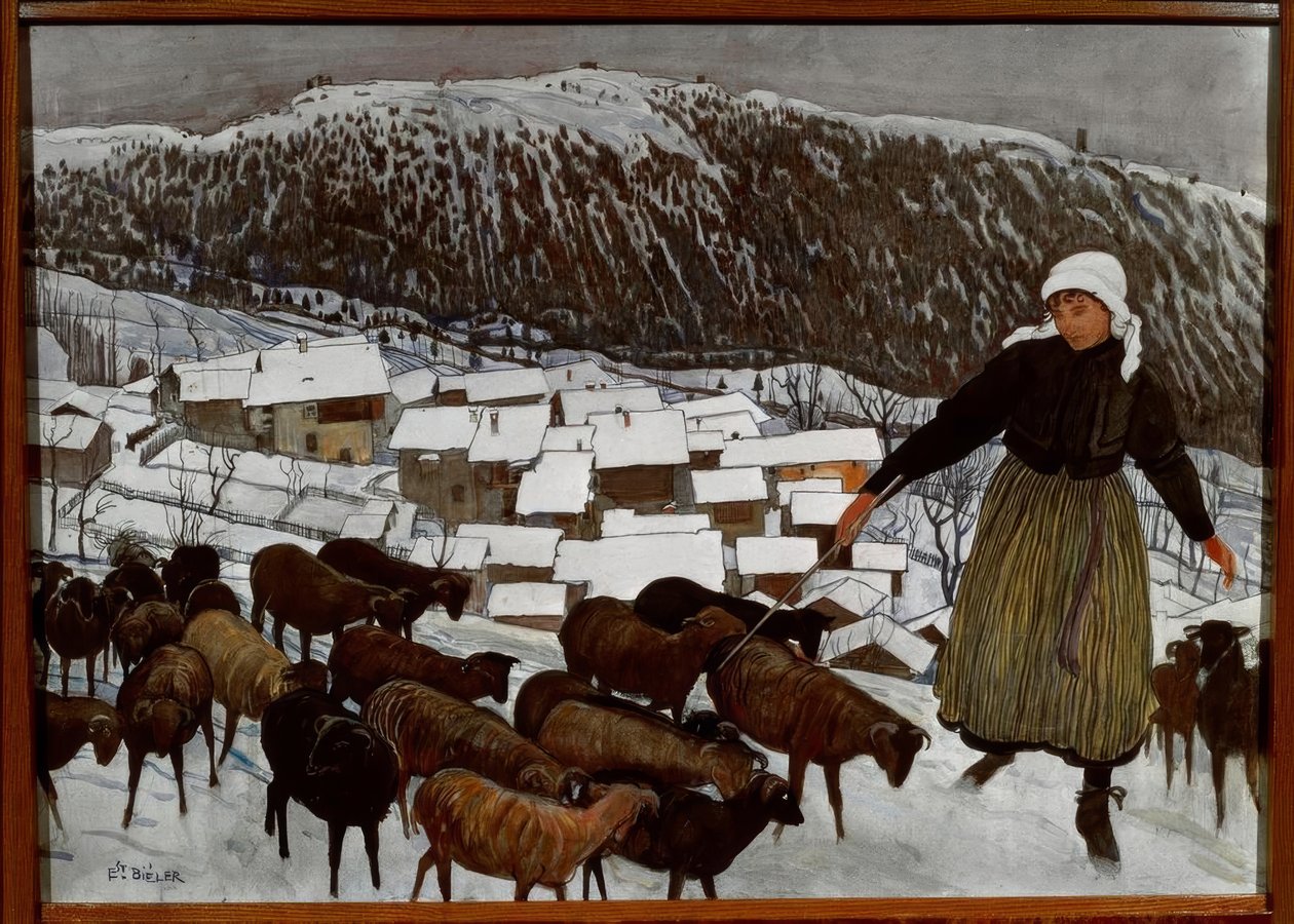 山羊饲养员 作者 欧内斯特·比勒（Ernest Bieler）