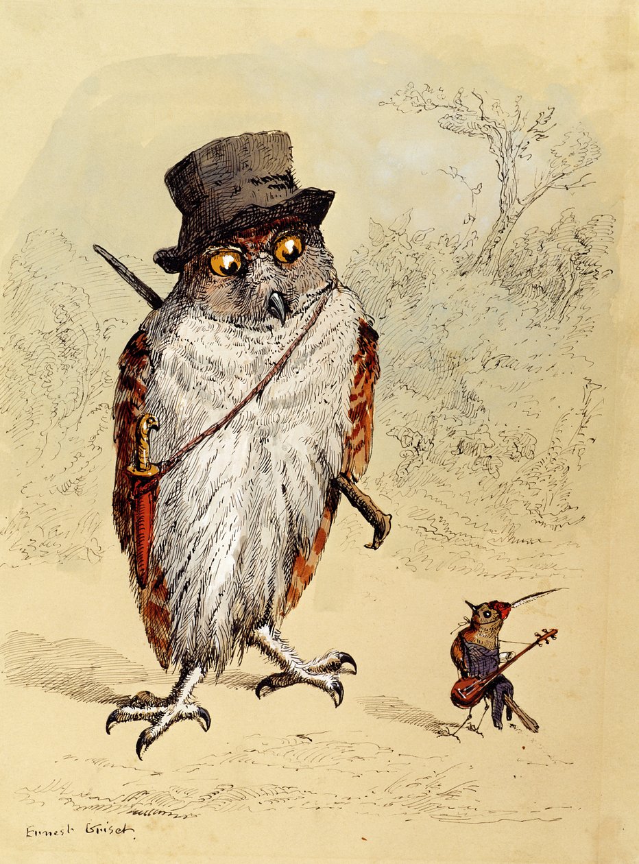 插图于1887年出版的“Fun&39;s Comic Creatures”中的泡泡和吱吱声（笔和墨水在纸上写着） 作者 欧内斯特·亨利·格里斯特
