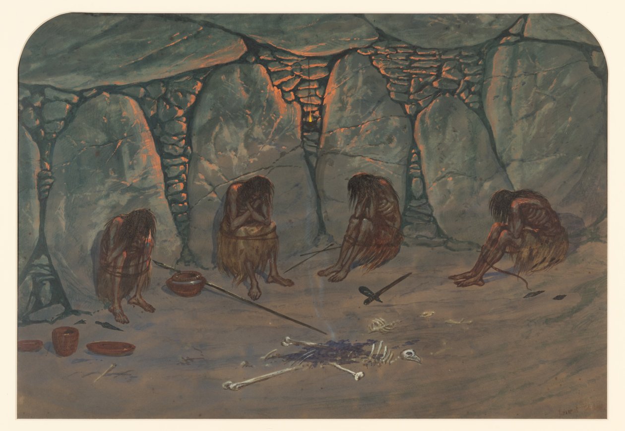 史前场景，1871年 作者 欧内斯特·亨利·格里斯特