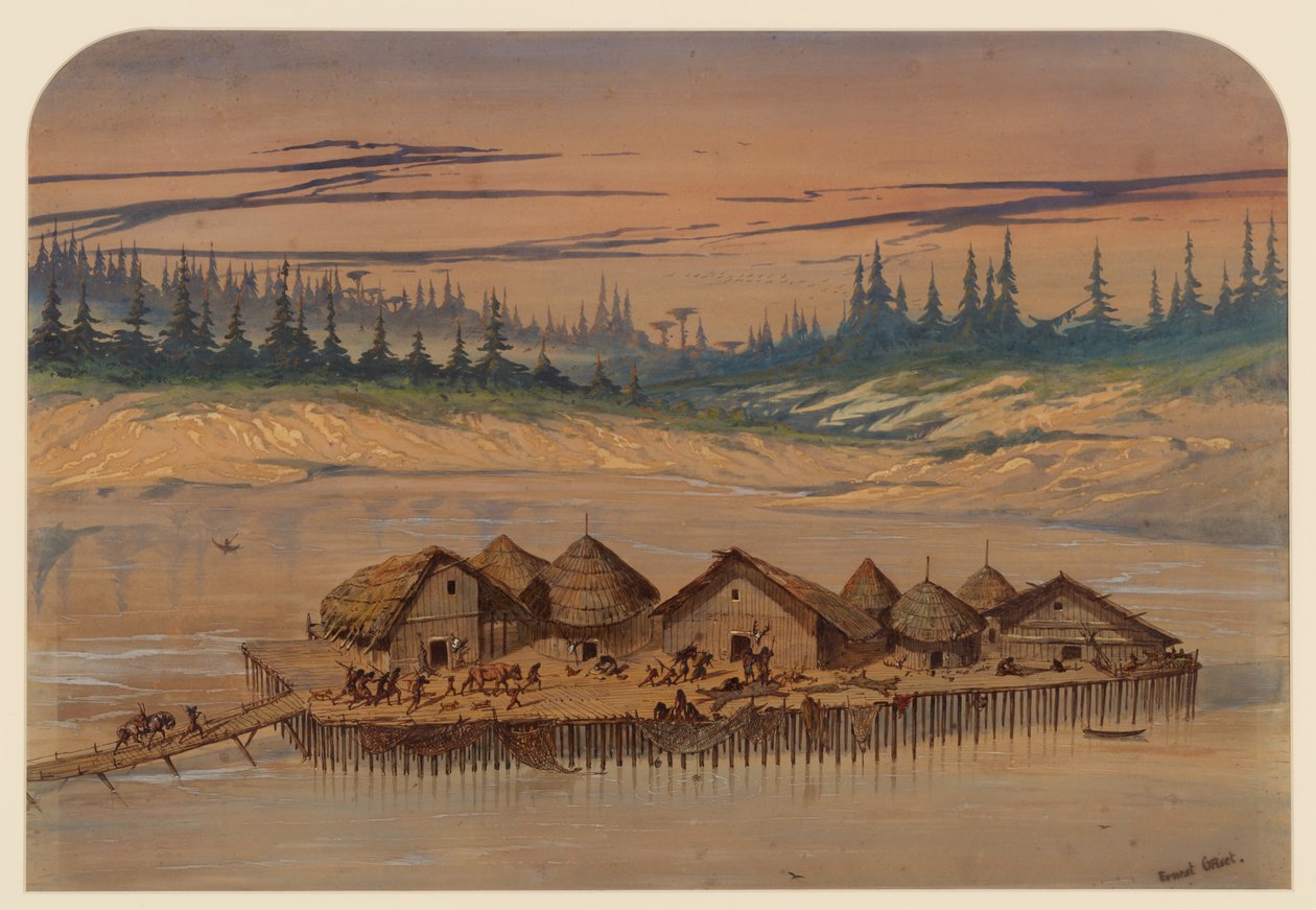 史前村庄，1871年 作者 欧内斯特·亨利·格里斯特