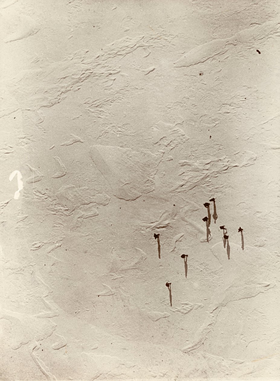 从热气球上俯瞰高原上的 "发现 "号（1901 年）。摘自欧内斯特-亨利-沙克尔顿爵士的画册《国家南极探险（1901-1903 年） 作者 欧内斯特·亨利·沙克尔顿