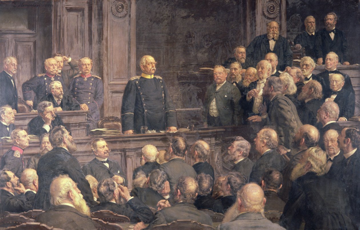 1889年2月6日德国国会大厦会议，1896年 作者 欧内斯特·亨德勒