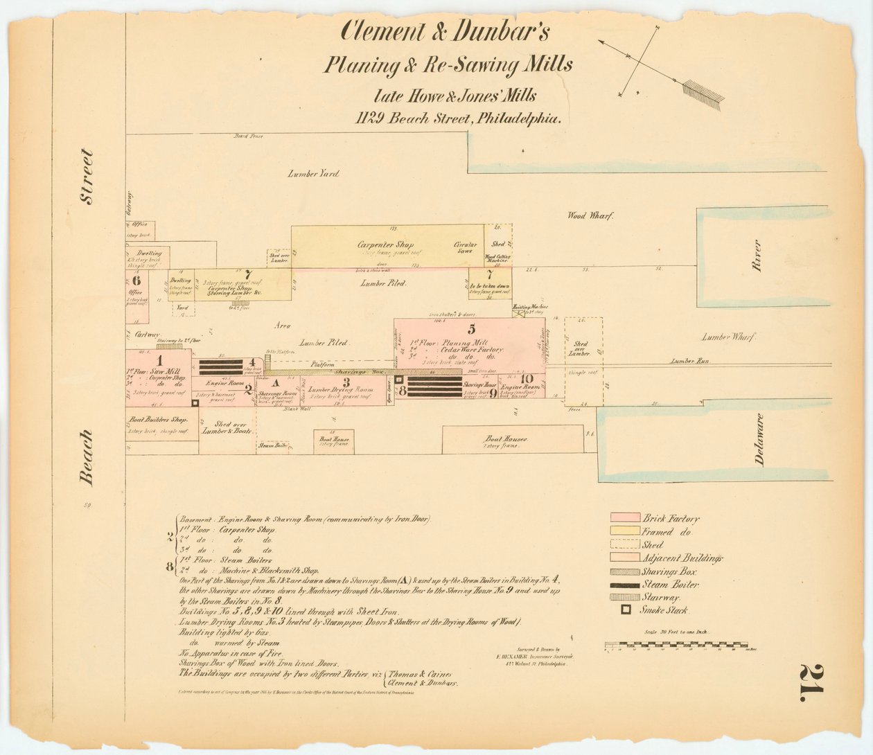 Hexamer普查;卷1，板21,1866（手工彩色雕刻） 作者 欧内斯特（Ernest Hexamer）