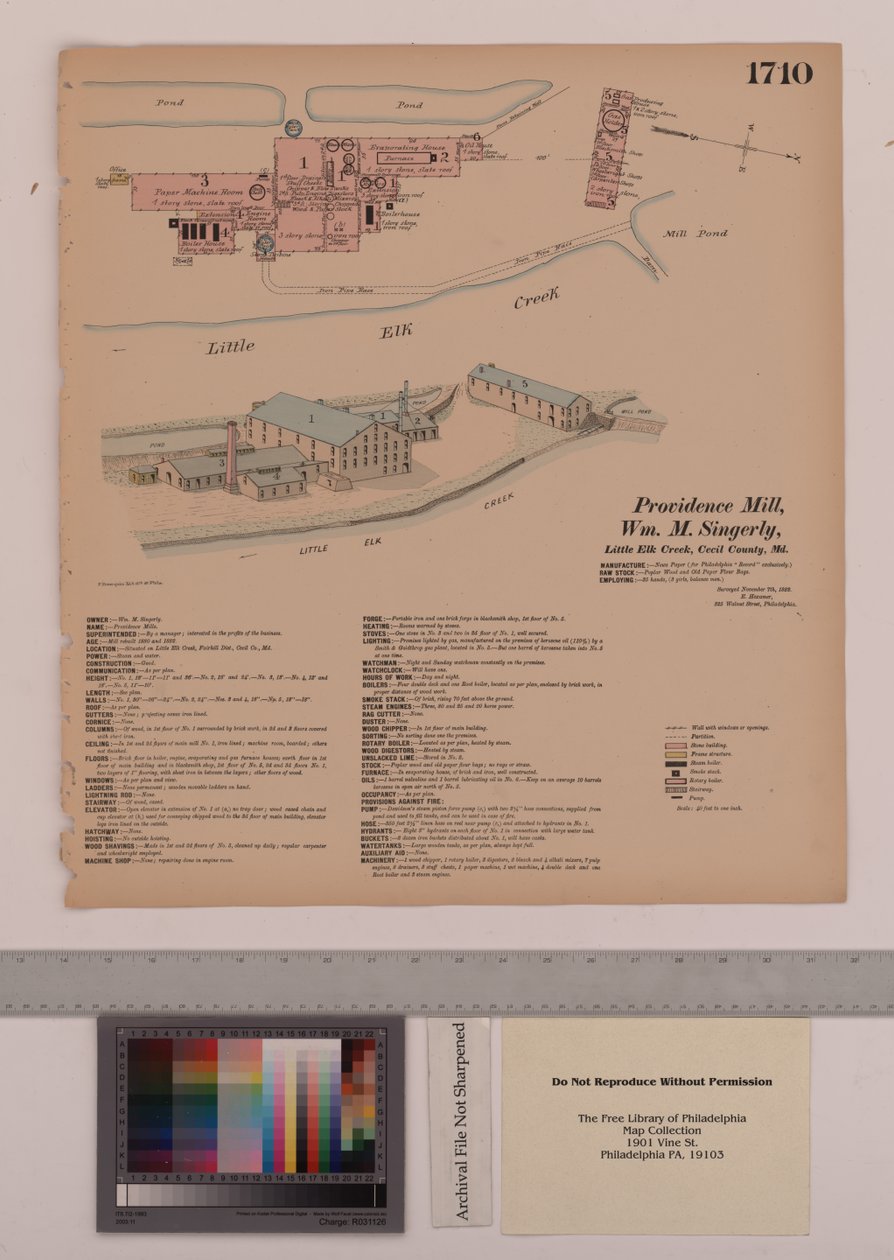 Providence Mill，Fairhill，Maryland，Hexamer General Surveys，1882 作者 欧内斯特（Ernest Hexamer）