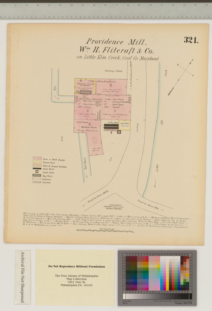 Providence Mill，Little Elk Creek，Maryland，Hexamer General Surveys 作者 欧内斯特（Ernest Hexamer）