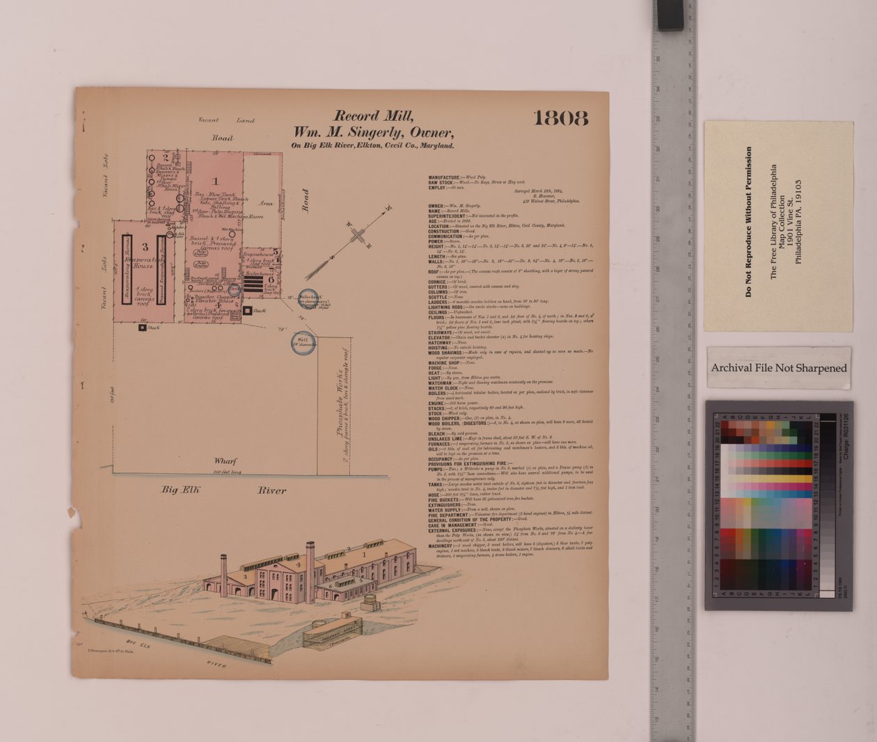 Record Mill，Elkton，Maryland，Hexamer General Surveys，1884 作者 欧内斯特（Ernest Hexamer）