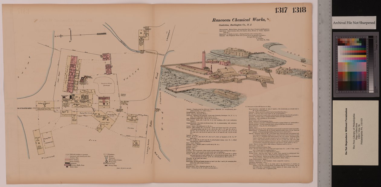 第14卷，Rancocas化学工程，Hexamer General Surveys，Burlington，New Jersey，1878 作者 欧内斯特（Ernest Hexamer）
