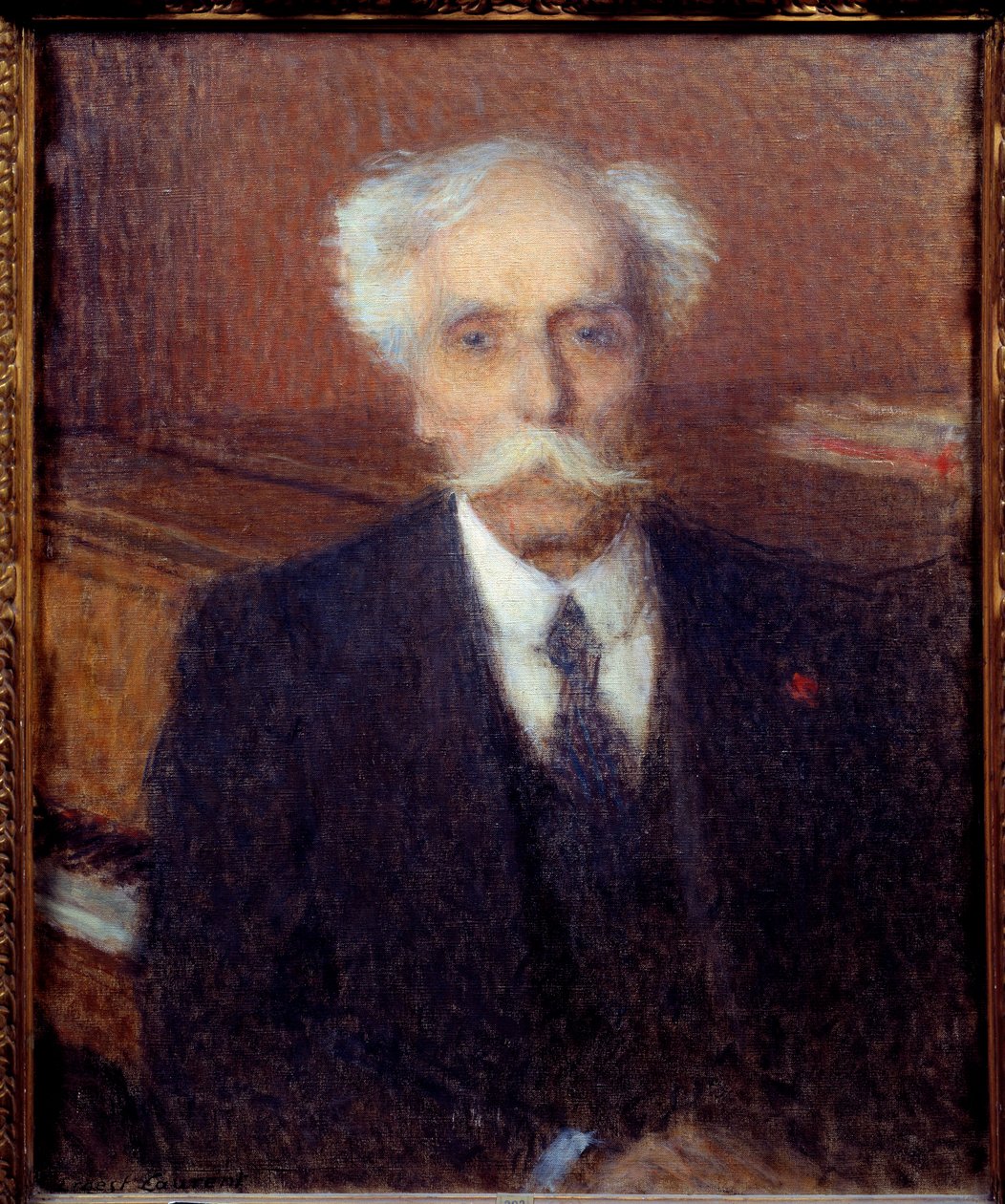 Gabriel Faure (1845-1924) 法国作曲家的肖像。 欧内斯特·洛朗 (1859-1929) 的绘画 作者 欧内斯特·约瑟夫·洛朗