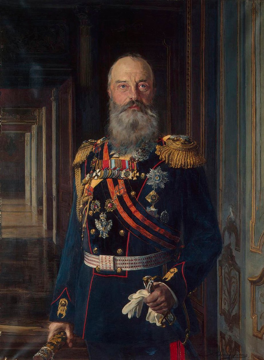 俄罗斯大公迈克尔-尼古拉耶维奇的肖像》，1832-1909，1913。 作者 欧内斯特·卡洛维奇·利普哈特