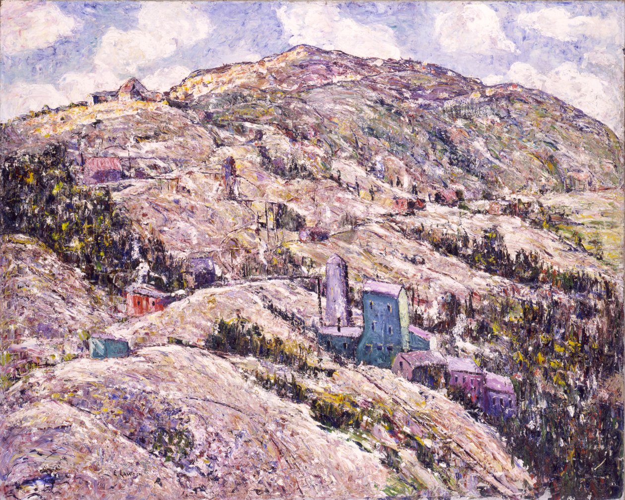 金矿开采，克里普尔溪，1929年。 作者 欧内斯特·劳森
