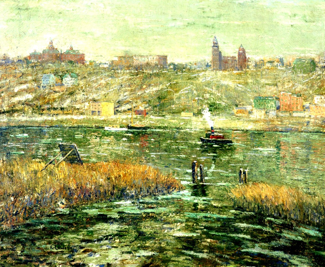 Harlem River，c.1913-15 作者 欧内斯特·劳森