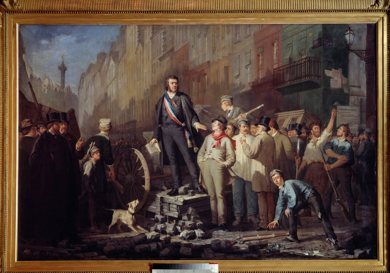 Alphonse Baudin (1811-1851) on the barricade of the faubourg Saint Antoine on 3 December 1851 During the insurrection provoked by the coup d