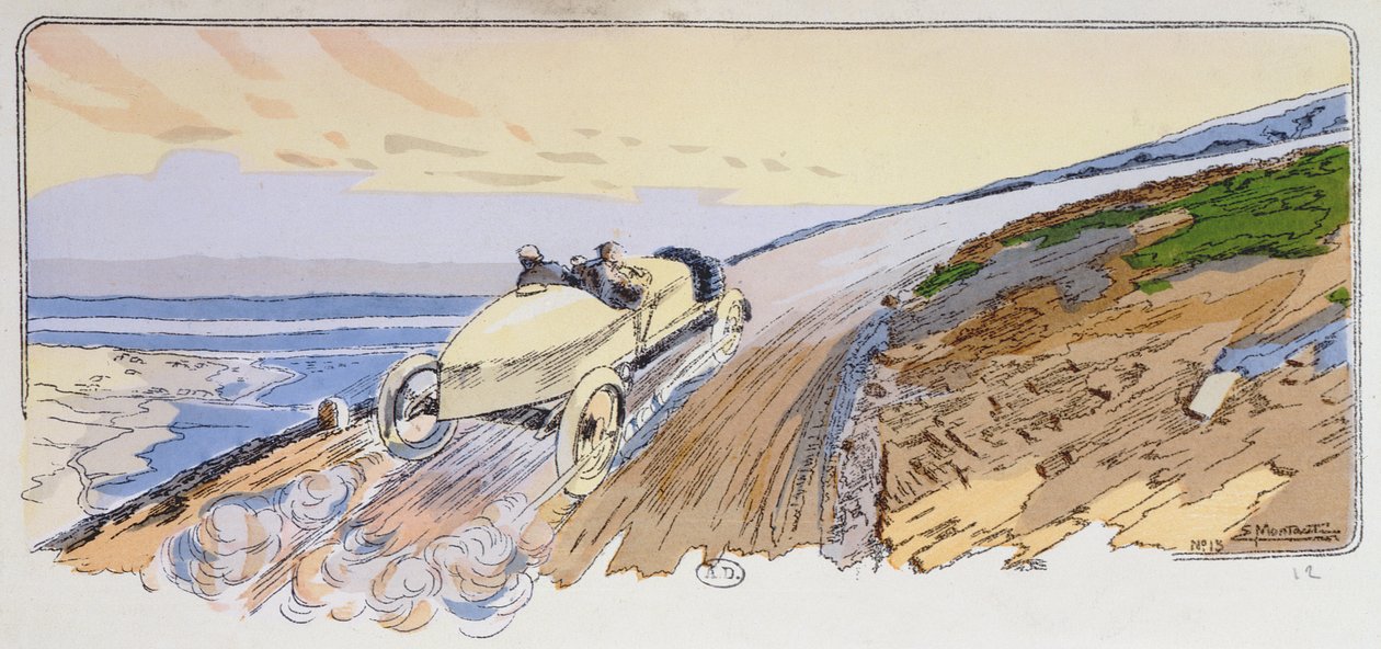 1904年，Henri Rougier在他的Lorraine-Dietrich参加Ventoux山的集会，c.1910 作者 欧内斯特·蒙托
