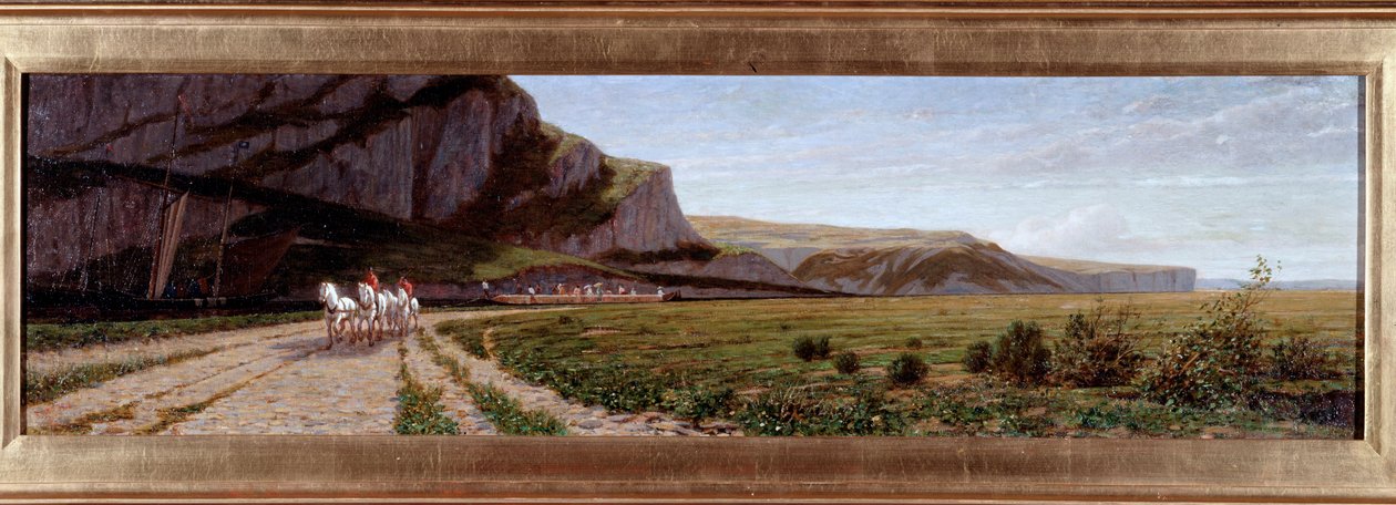 穿越苏格兰克里南运河，埃内斯托·贝尔泰 (Ernesto Bertea) 的画作（1836-1904 年） 作者 埃内斯托·贝蒂亚（Ernesto Bertea）