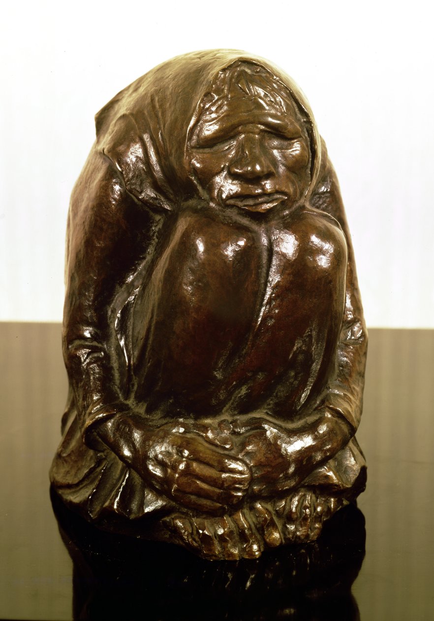 颤抖的老妇人，c.1937（青铜） 作者 恩斯特·巴拉赫（Ernst Barlach）