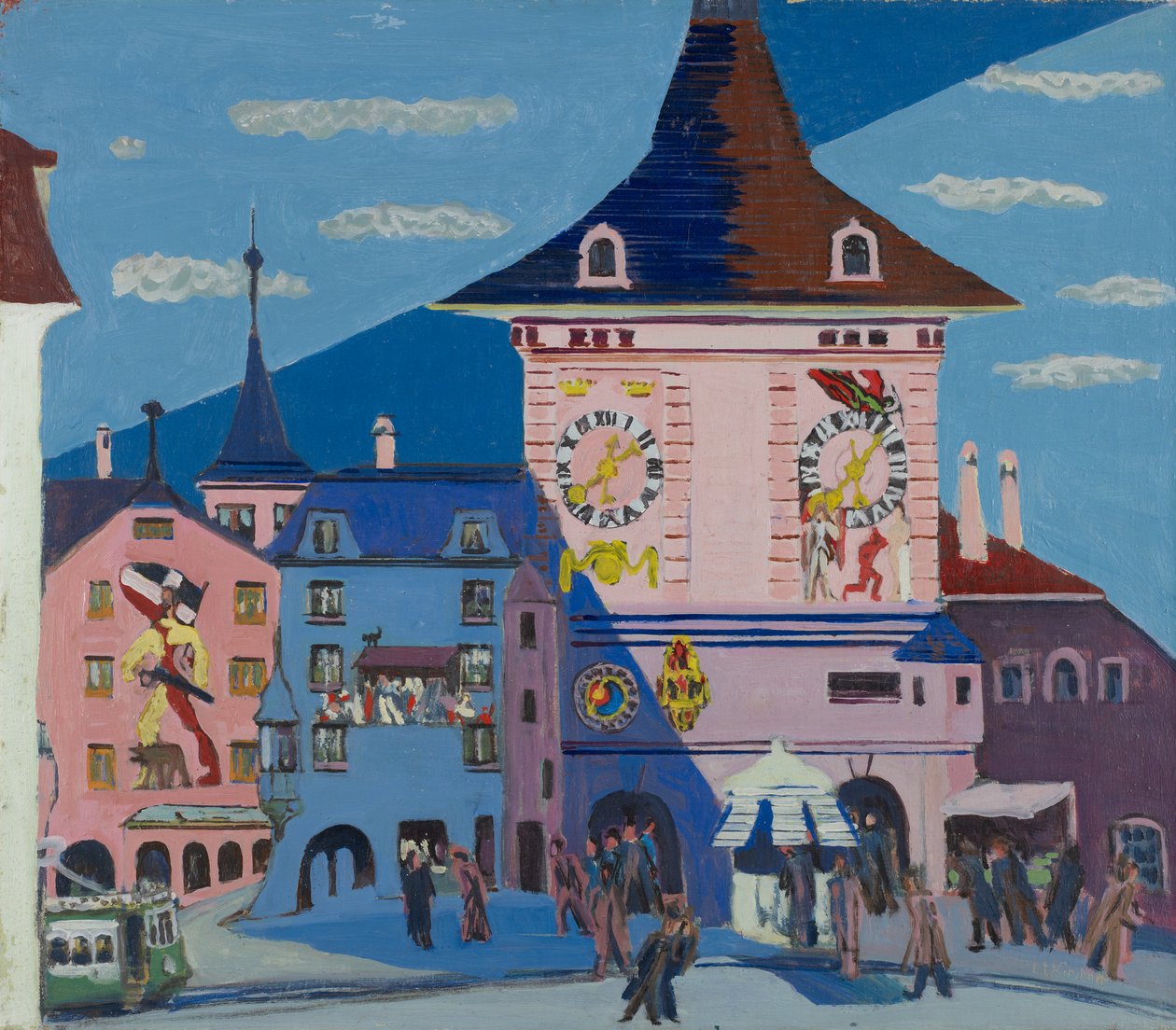 伯尔尼与Belltower，1935年 作者 恩斯特·路德维希·基希纳