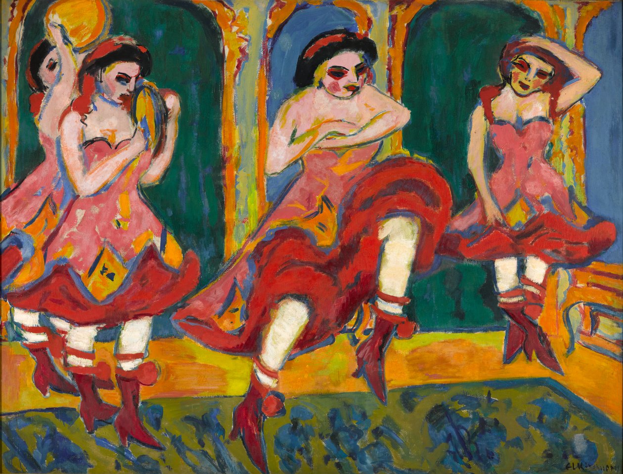 Czardas Dancers，1908-20 作者 恩斯特·路德维希·基希纳