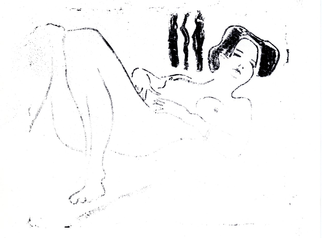 躺在女性裸体 作者 恩斯特·路德维希·基希纳