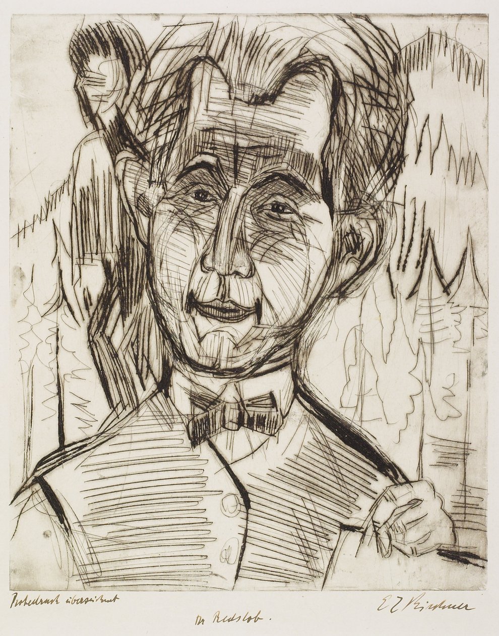 Redslob博士的肖像，1924年 作者 恩斯特·路德维希·基希纳