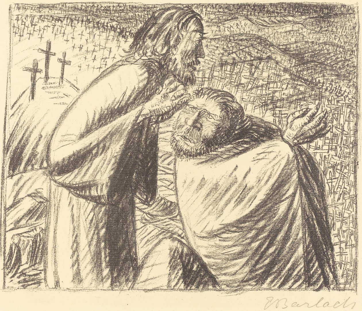 Anno Domini MCMXVI Post Christum Natum, 1916。 作者 恩斯特·巴拉赫（Ernst Barlach）