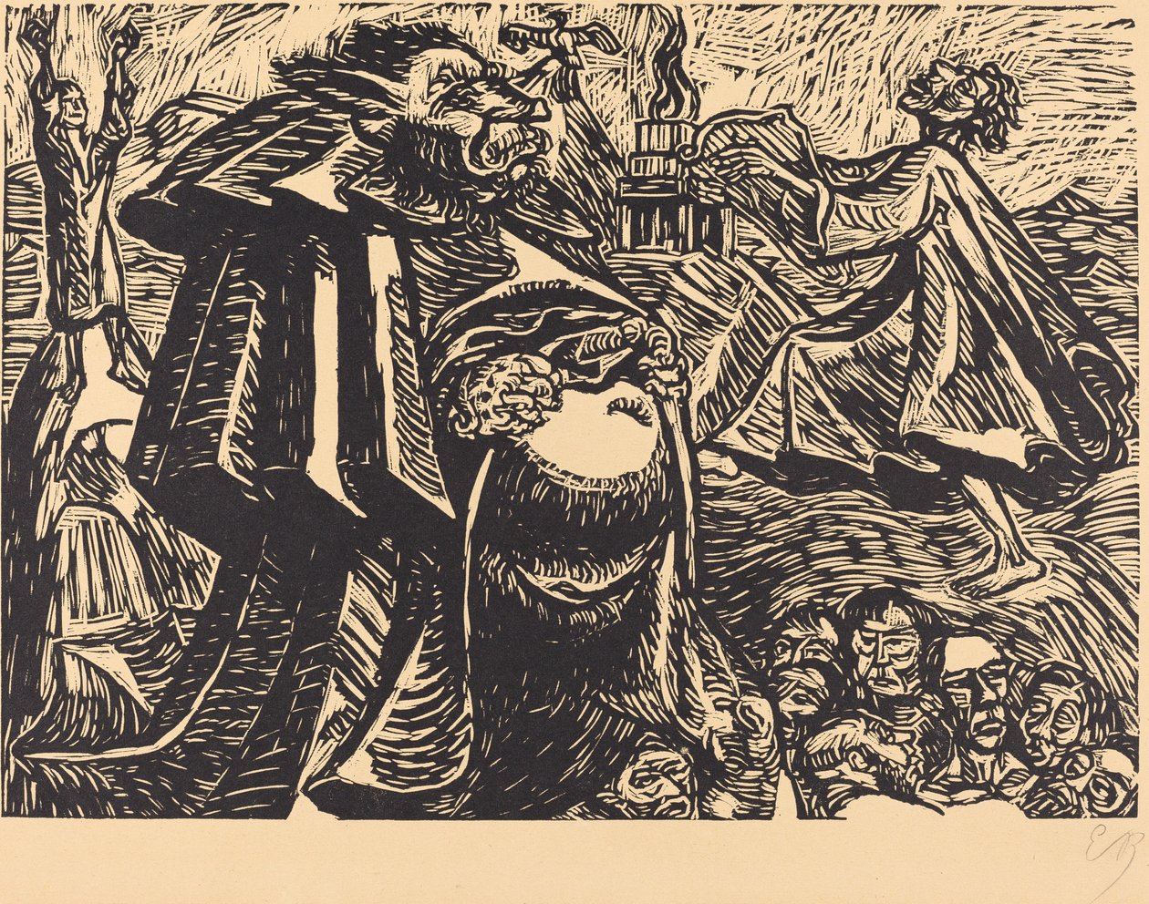 上帝之腹，1921年。 作者 恩斯特·巴拉赫（Ernst Barlach）