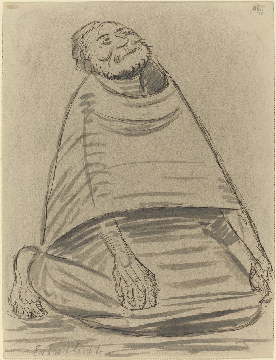 男子跪地 作者 恩斯特·巴拉赫（Ernst Barlach）
