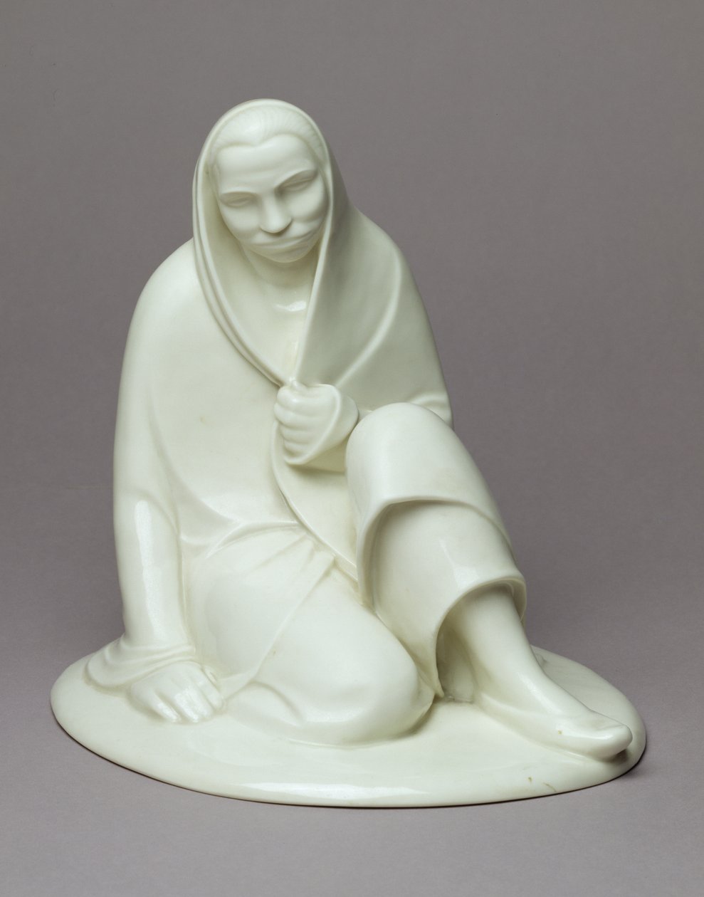 久坐不动的女孩，1907-08（瓷器） 作者 恩斯特·巴拉赫（Ernst Barlach）
