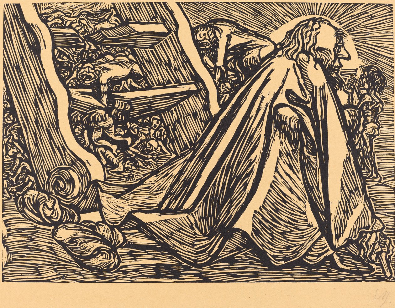 神圣的乞丐》，1921年。 作者 恩斯特·巴拉赫（Ernst Barlach）