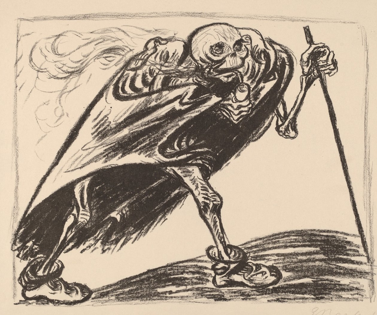 徘徊的死亡，1923年。 作者 恩斯特·巴拉赫（Ernst Barlach）