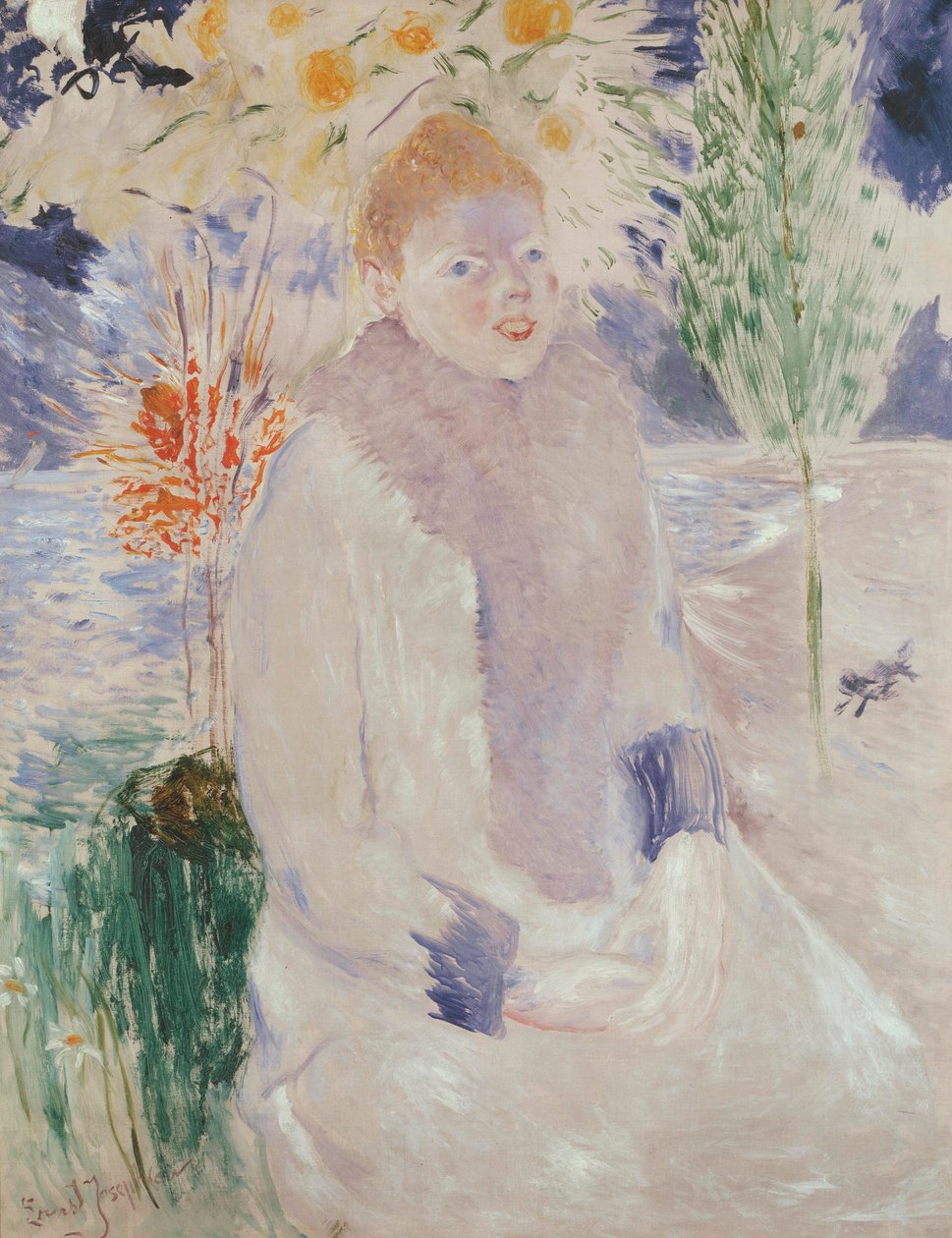 一位女士的肖像，c.1890-1900 作者 欧内斯特·约瑟夫森