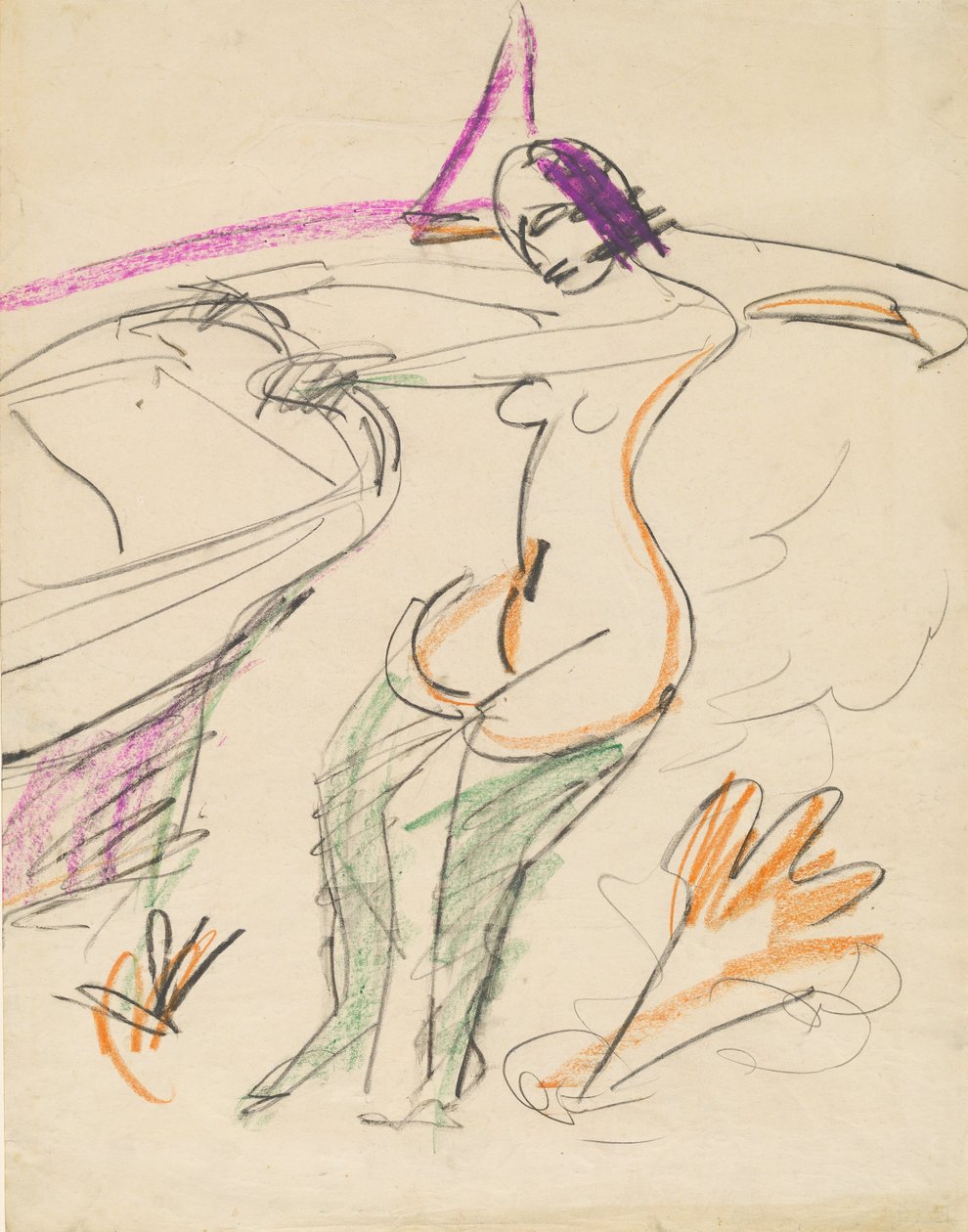 Bather, 19121913. 作者 恩斯特·路德维希·基希纳