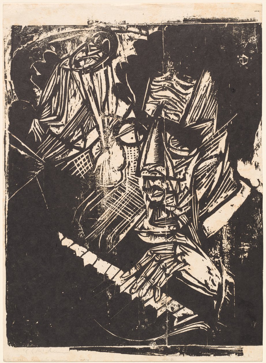 作曲家克莱姆佩尔，1916年。 作者 恩斯特·路德维希·基希纳