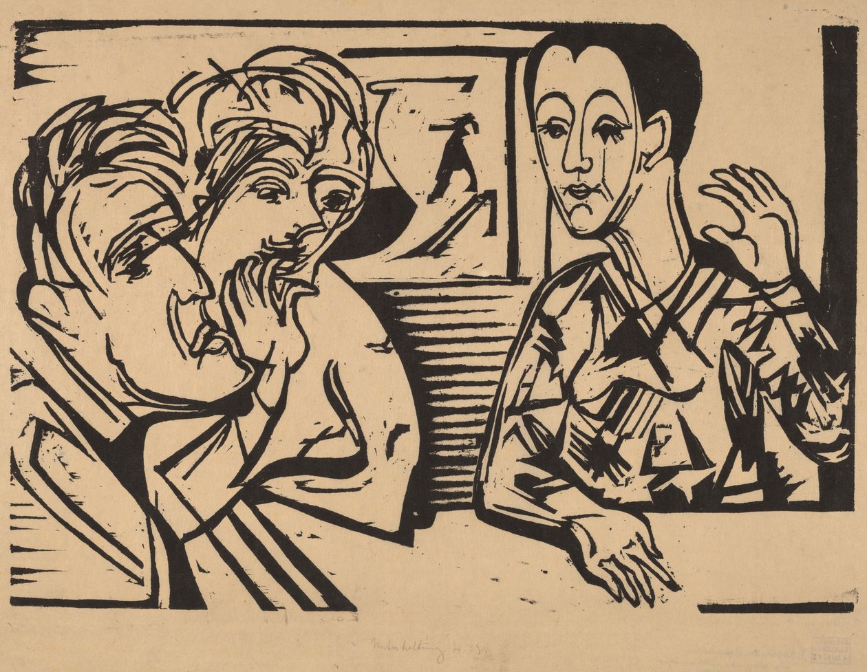 对话，1929年。 作者 恩斯特·路德维希·基希纳