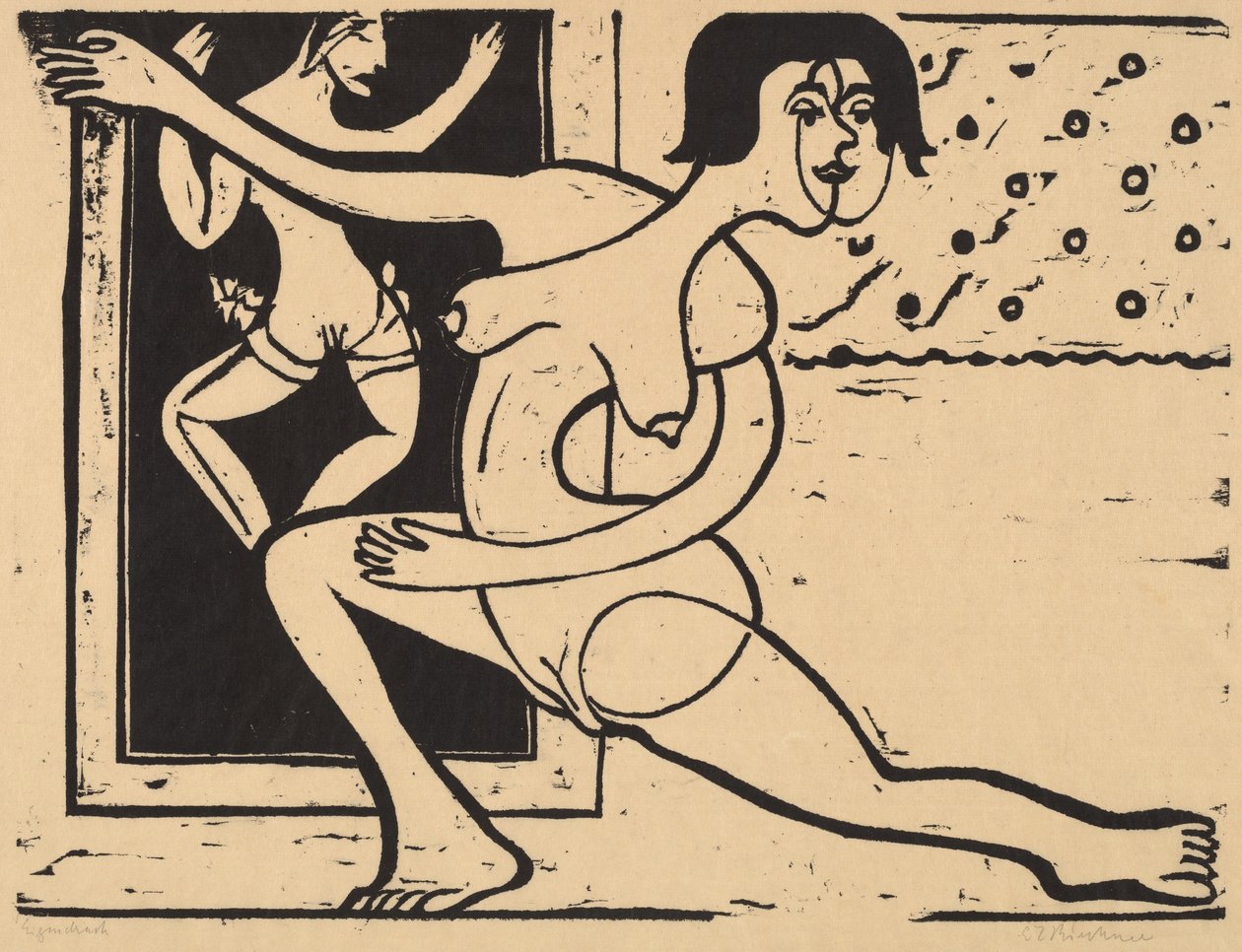 练习的舞者，1934年。 作者 恩斯特·路德维希·基希纳