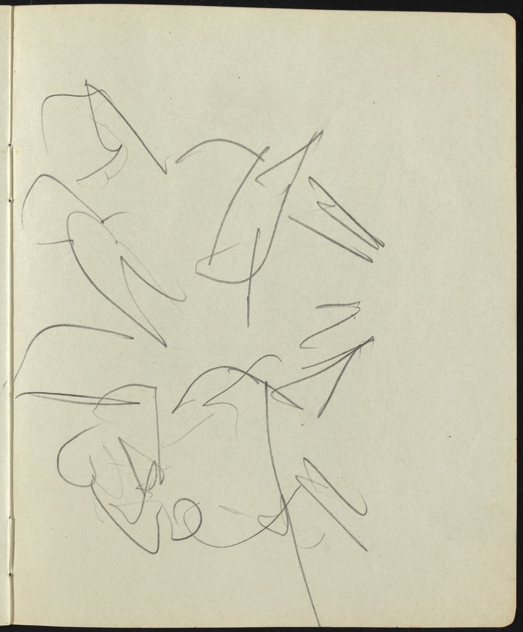 舞蹈家和表演者 素描本上的一页，约1911年。 作者 恩斯特·路德维希·基希纳