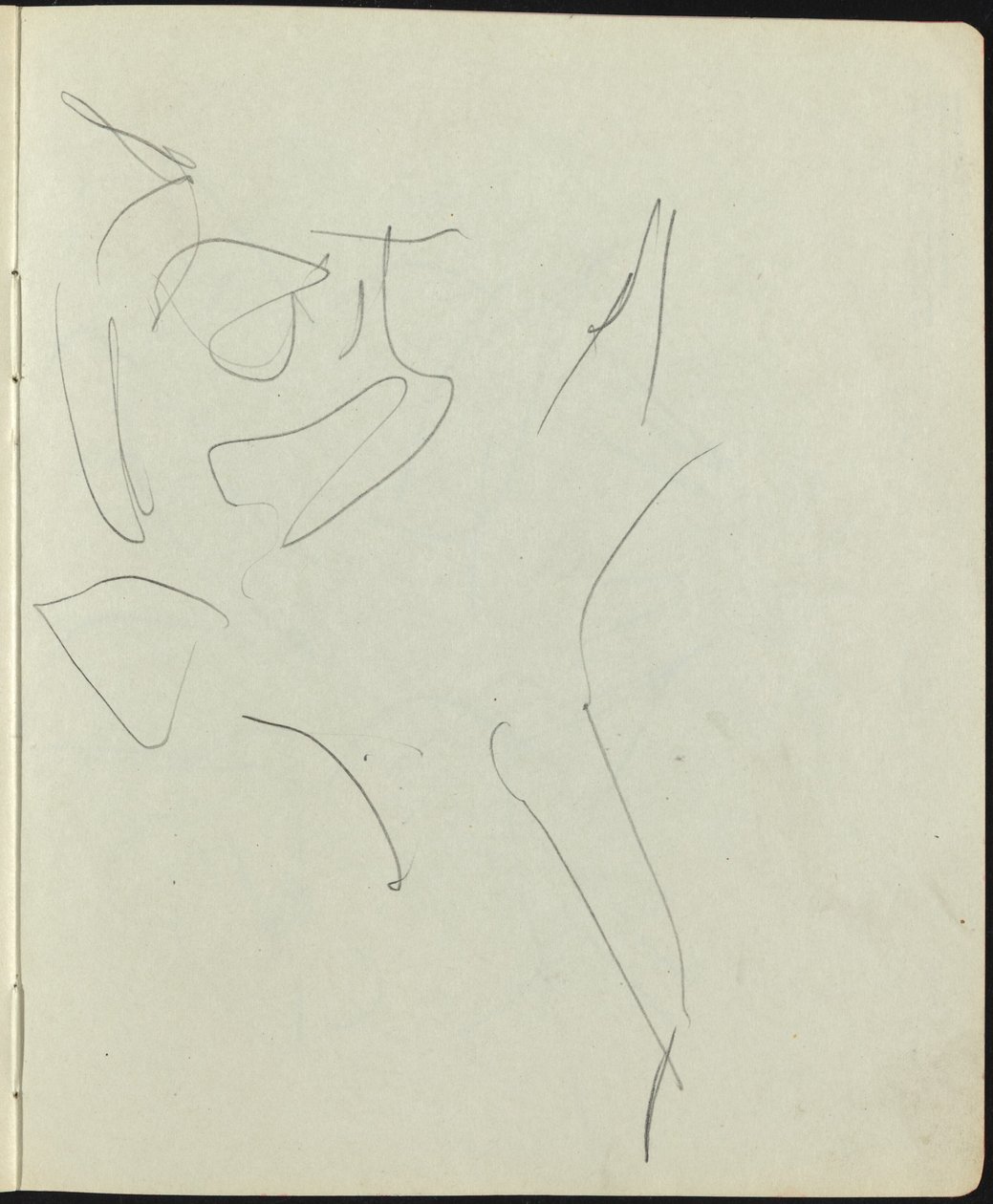 舞蹈家和表演者 素描本上的一页，约1911年。 作者 恩斯特·路德维希·基希纳