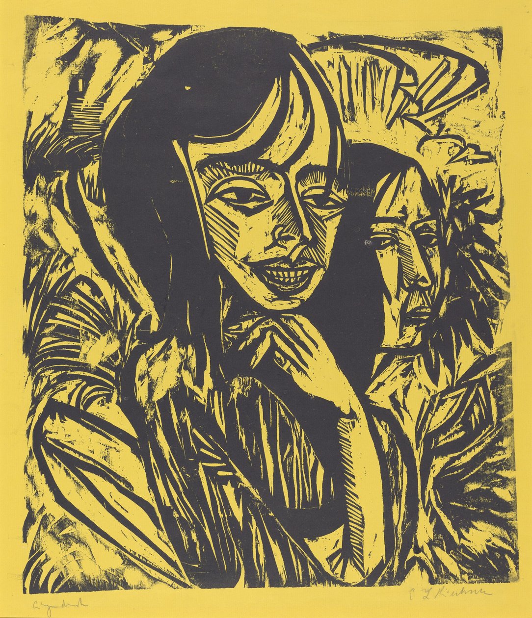 费马恩女孩，1913年。 作者 恩斯特·路德维希·基希纳