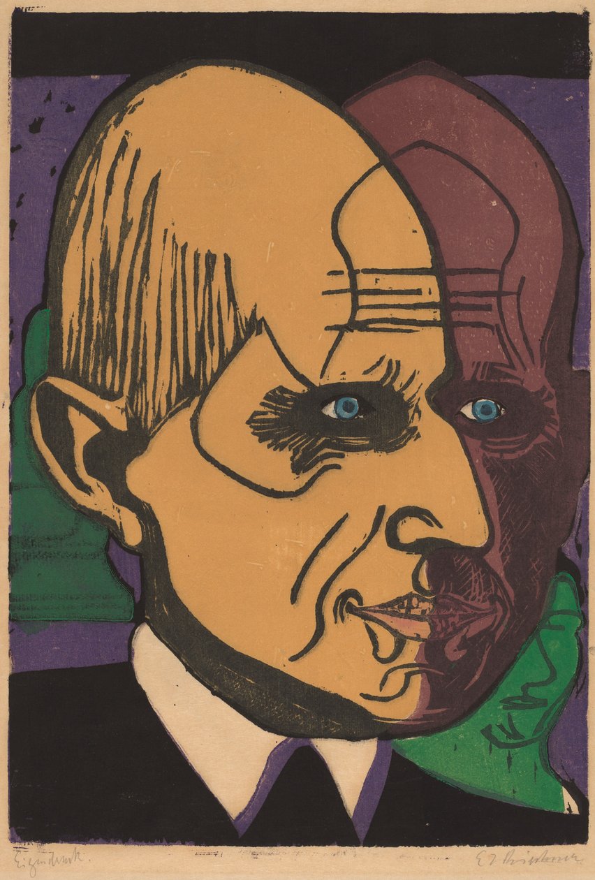 鲍尔博士的头像，1933年。 作者 恩斯特·路德维希·基希纳