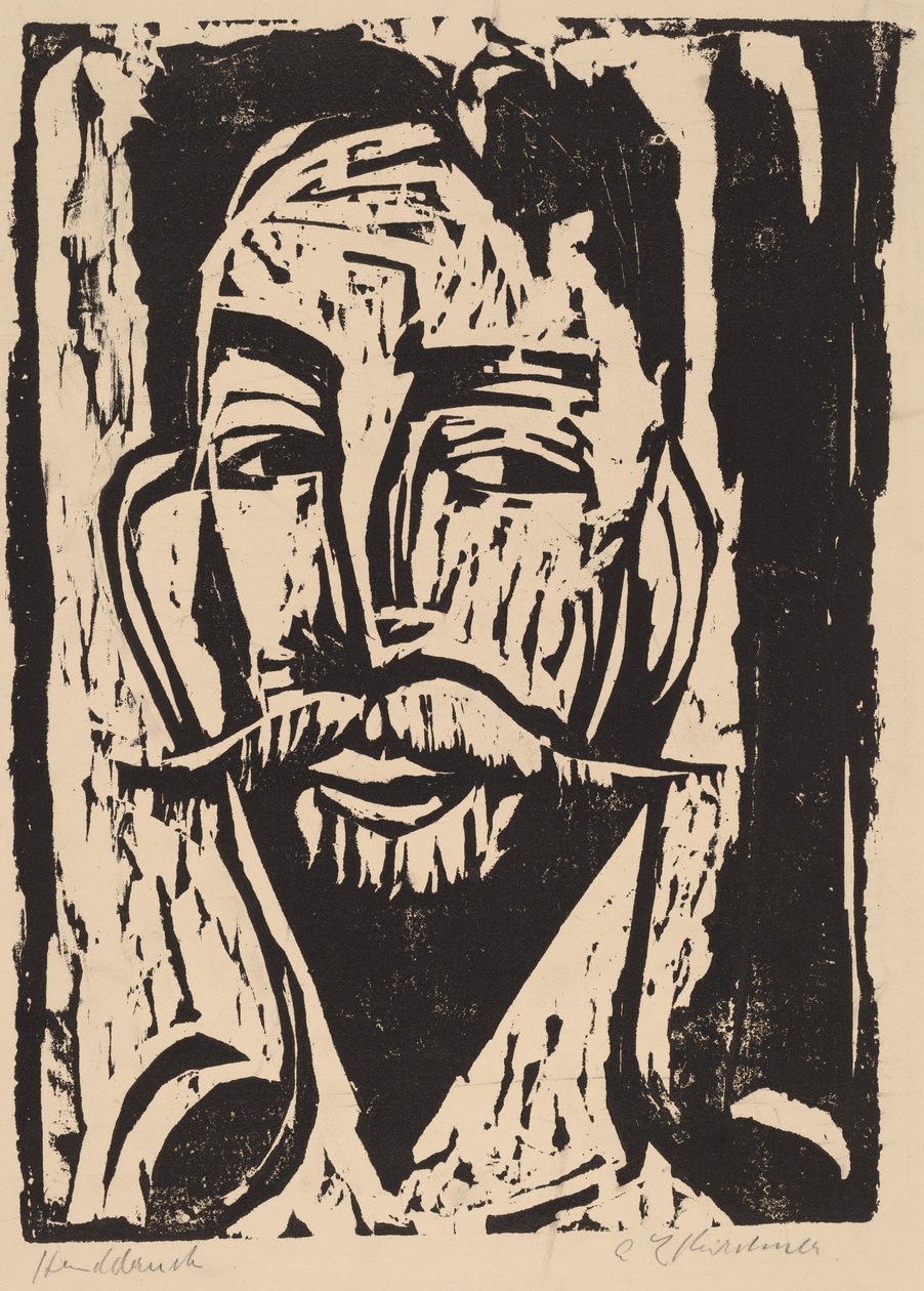 Graef博士教授的头像，1915年。 作者 恩斯特·路德维希·基希纳