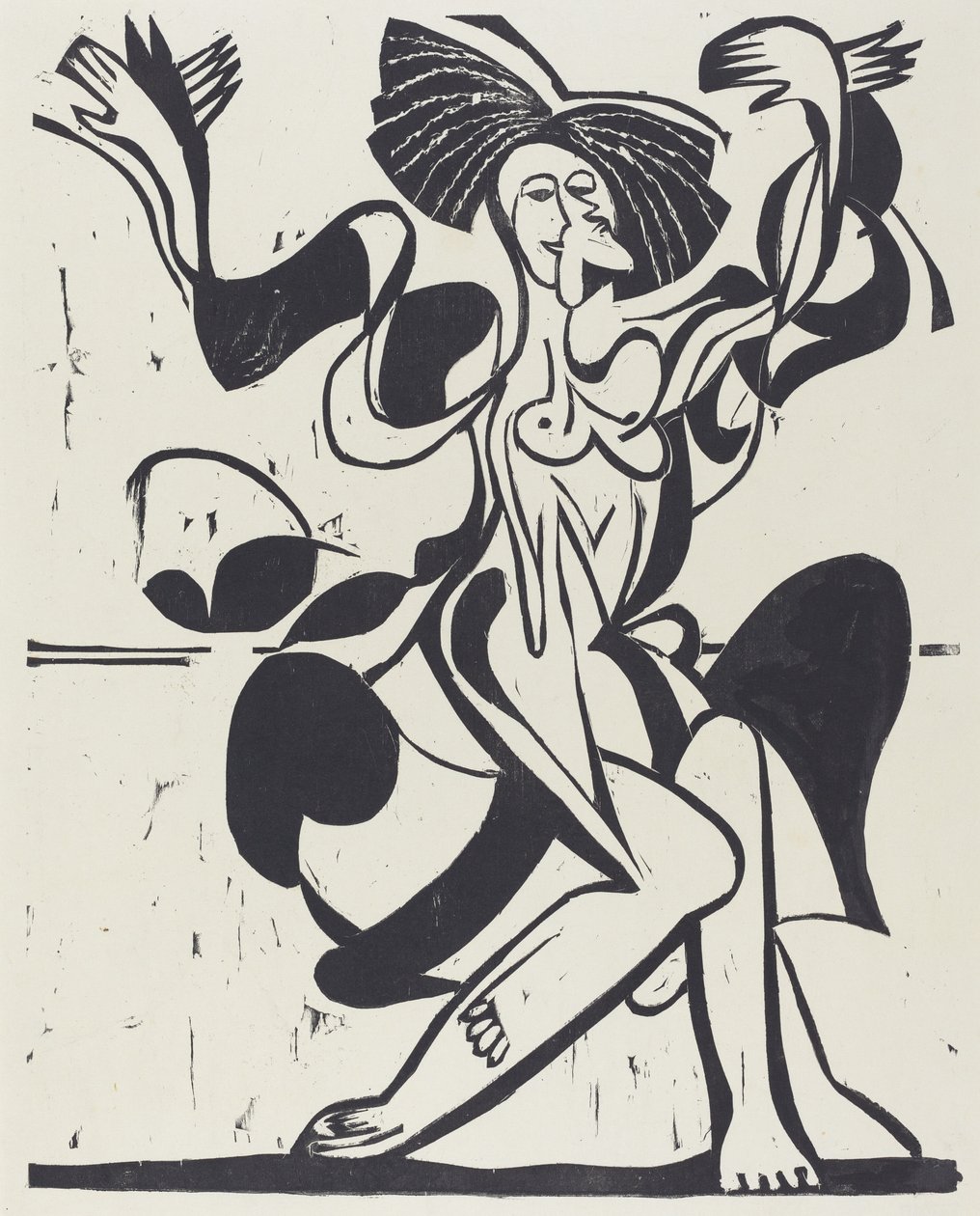 玛丽-维格曼的舞蹈，1933年。 作者 恩斯特·路德维希·基希纳
