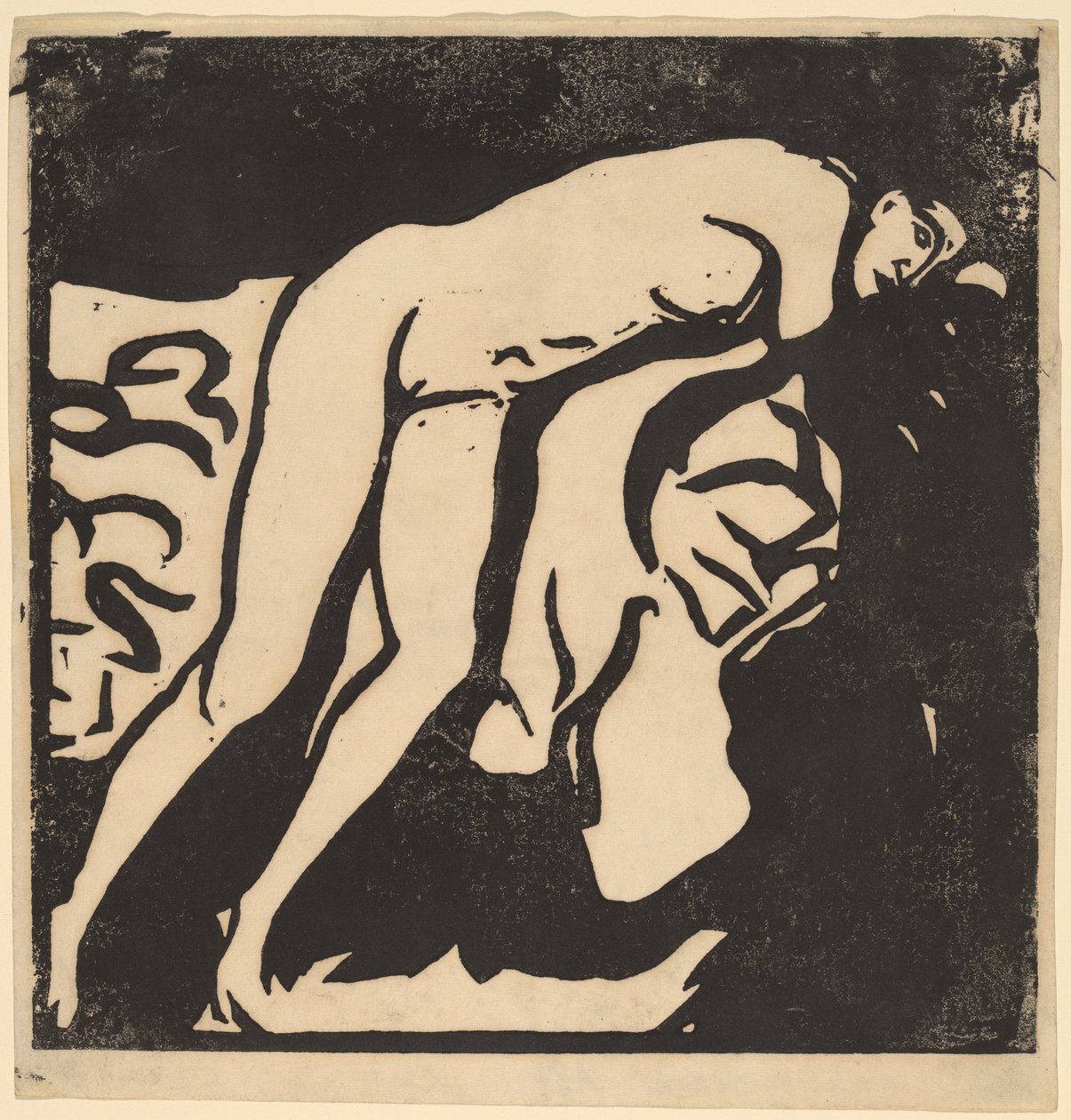 裸体女孩，1906年。 作者 恩斯特·路德维希·基希纳