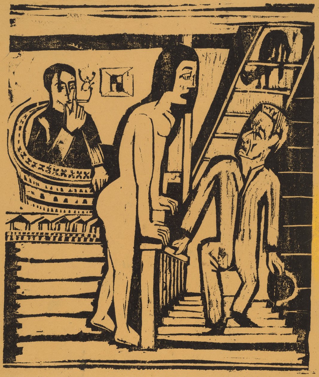 访问》，1923年。 作者 恩斯特·路德维希·基希纳