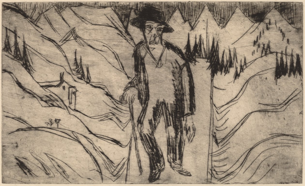 流浪者》，1922年。 作者 恩斯特·路德维希·基希纳