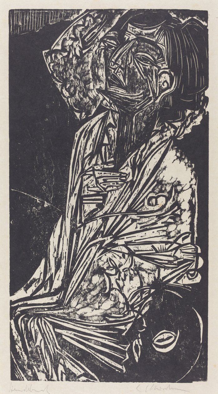 戈尔茨坦教授的妻子》，1916年。 作者 恩斯特·路德维希·基希纳