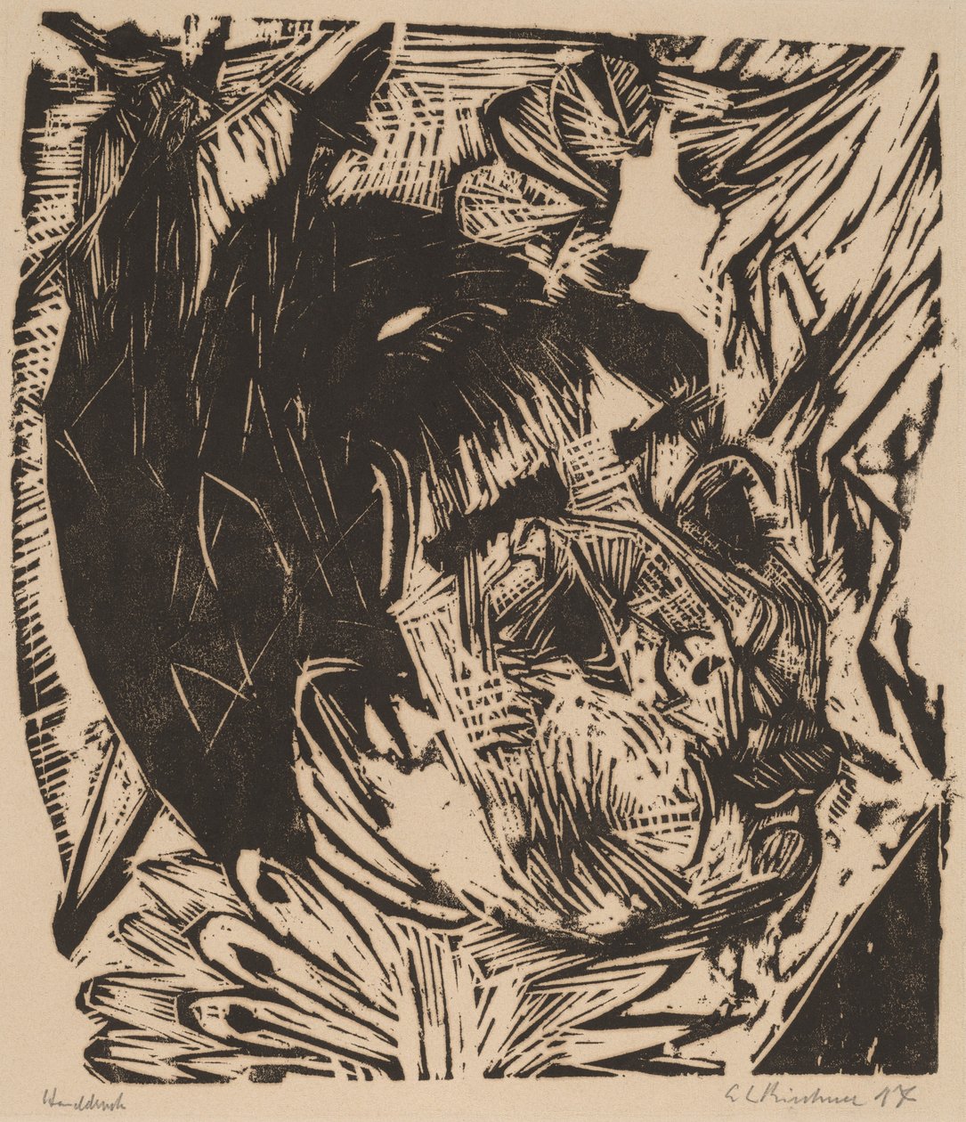 Schaxel教授的妻子，1917-1918。 作者 恩斯特·路德维希·基希纳