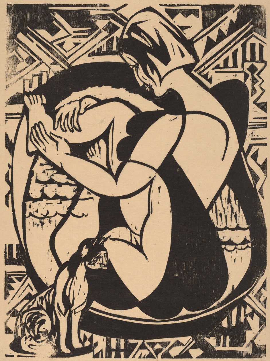 浴缸里的女人》，1936年。 作者 恩斯特·路德维希·基希纳
